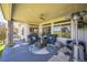 Inviting covered patio with comfortable seating and stylish decor, perfect for outdoor relaxation and entertaining at 20553 E 50Th Pl, Denver, CO 80249