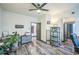 A contemporary office space offers ample room for work and creativity, featuring stylish decor at 20553 E 50Th Pl, Denver, CO 80249