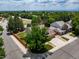 Aerial view of landscaped property with mature trees at 2882 Signal Creek Dr, Thornton, CO 80241