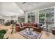 Open-concept living room with abundant natural light and stylish furnishings, perfect for entertaining at 6429 S Jamaica Cir, Englewood, CO 80111