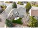 Aerial view of home with an outdoor patio and manicured lawn at 598 Stonemont Dr, Castle Pines, CO 80108