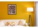 Stylish living room showcasing contemporary decor, warm lamp and unique wall art at 1820 Newland Ct # 310, Lakewood, CO 80214