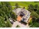 Expansive estate home with a charming tile roof, set amidst lush greenery and a sprawling golf course backdrop at 77 Comstock Pl, Castle Rock, CO 80108