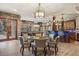 Entertaining basement area featuring a bar, billiards table, and dining space, perfect for gatherings at 77 Comstock Pl, Castle Rock, CO 80108