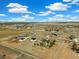 Beautiful aerial view of a home in a quiet rural community at 56330 E 37Th Ct, Strasburg, CO 80136