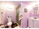 This bathroom features a glass shower, modern sink, and sleek fixtures for a comfortable and updated feel at 43388 Somerset Ct, Elizabeth, CO 80107