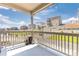 Covered patio area with views of the well-maintained backyard landscaping at 42741 Ivydel Cir, Elizabeth, CO 80107