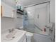 A cozy bathroom with a tiled shower, providing a clean and functional space at 31270 John Wallace Rd # 310, Evergreen, CO 80439