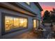 Cozy outdoor deck with a fire pit, seating, and open views at 5855 Saddle Creek Trl, Parker, CO 80134