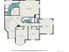 Detailed floor plan showcasing layout of primary bedroom, bathrooms, and additional bedrooms at 5855 Saddle Creek Trl, Parker, CO 80134