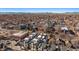 Panoramic aerial view of townhomes showcasing the neighborhood and mountain views at 2726 Federal Blvd # 1, Denver, CO 80211