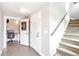 Bright entryway with stairs and a convenient office space at 2726 Federal Blvd # 1, Denver, CO 80211
