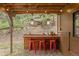 Cozy outdoor bar area with barstool seating at 32462 Lodgepole Dr, Evergreen, CO 80439