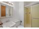 Bathroom featuring a shower and a vanity with great lighting at 2832 S Mobile St, Aurora, CO 80013