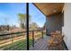 Outdoor seating with lovely view of trees and green grass at 3485 S Clermont St, Denver, CO 80222