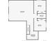 Basement floor plan featuring the living room, bedrooms, utility room and bathroom at 3485 S Clermont St, Denver, CO 80222