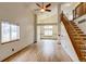 Inviting living room with hardwood floors and abundant natural light at 11213 Vilas St, Parker, CO 80134