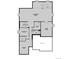 Basement floor plan featuring recreation room, flex room, a bedroom and unfinished storage area at 4975 Hickory Oaks St, Castle Rock, CO 80104