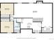 Lower level floor plan features bedrooms, bathrooms, basement, utility, and storage layout with dimensions at 180 Dover St, Lakewood, CO 80226