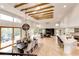 Open floorplan includes a dining room, living room, and kitchen featuring modern cabinets and countertops at 2857 Linden Dr, Boulder, CO 80304