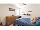 Cozy bedroom with natural light, wooden dresser, and modern ceiling fan at 7404 Greenwater Cir, Castle Rock, CO 80108
