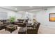 Inviting living room with leather furniture and a cozy atmosphere at 7404 Greenwater Cir, Castle Rock, CO 80108