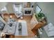 Overhead view of a bright living area with cozy seating and decor at 5161 S Emporia Way, Greenwood Village, CO 80111