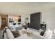 Comfortable living room with bar seating and built in storage at 1020 15Th St # 20F, Denver, CO 80202