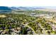 An aerial view of the neighborhood showcases the community's location and proximity to the city and surrounding areas at 57 Mc Intyre Cir, Golden, CO 80401