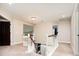 Upstairs hallway with neutral carpet, white staircase and railing, and entryways to various rooms at 57 Mc Intyre Cir, Golden, CO 80401