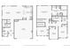 Upstairs and downstairs floor plan including bathrooms, living room, dining room, kitchen, and bedrooms with dimensions noted at 1846 Osprey Dr, Brighton, CO 80601