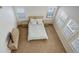 Bedroom with windows, a bed, and dresser from an aerial view at 4542 Valleybrook Dr, Highlands Ranch, CO 80130