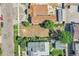 Aerial view showing a lot with surrounding homes and street, providing a neighborhood context at 154 Grove St, Denver, CO 80219