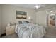 Comfortable bedroom with ceiling fan and tranquil decor at 479 Black Feather Loop # 311, Castle Rock, CO 80104