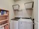 Laundry room with washer, dryer, and shelving at 1235 Woodmoor Acres Dr, Monument, CO 80132