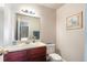 Bathroom featuring a sleek vanity and modern fixtures at 424 Wright St # 102, Lakewood, CO 80228
