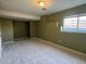 Bright basement with new carpet, fresh paint, and a large window offering pleasant views at 1517 Stanley Dr, Erie, CO 80516