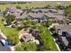 Aerial shot of townhomes with well-maintained landscaping and community green spaces at 3662 S Perth Cir # 104, Aurora, CO 80013