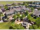 Overhead view of the townhome community showcasing the lush landscaping and architectural details at 3662 S Perth Cir # 104, Aurora, CO 80013