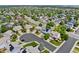 An aerial view of a quiet residential neighborhood with tree-lined streets and well-kept homes at 19771 E Wesley Pl, Aurora, CO 80013