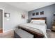 Cozy bedroom with gray walls and plush carpet at 19771 E Wesley Pl, Aurora, CO 80013