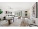 Bright living room with stylish furniture, wood floors, and scenic views from the windows at 133 Mine Ln, Boulder, CO 80302