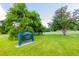 A sign for Harvey Park sits on a lush green lawn surrounded by shady trees at 2876 S Wolff St, Denver, CO 80236