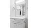Bathroom features a white vanity, modern fixtures, and a bright mirror at 7877 E Mississippi Ave # 901, Denver, CO 80247