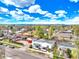 Aerial view of neighborhood with mountain backdrop at 2327 Lowell Blvd, Denver, CO 80211
