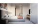 Comfortable primary bedroom with a modern design, soft lighting, and stylish decor at 4817 W 10Th Ave, Denver, CO 80204