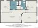 Basement floor plan displaying a recreation room, bedroom, laundry area, bathroom and storage at 5502 E Center Ave, Denver, CO 80246