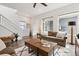 Bright living room with large windows, hardwood floors, and comfortable seating arrangement at 11466 E 27Th Ave, Denver, CO 80238