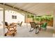Inviting patio with stylish furniture, ideal for outdoor dining and relaxation with string lights for ambiance at 284 S Lafayette St, Denver, CO 80209