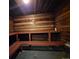 Relaxing sauna with wood paneling and red benches at 1270 N Marion St # 103, Denver, CO 80218
